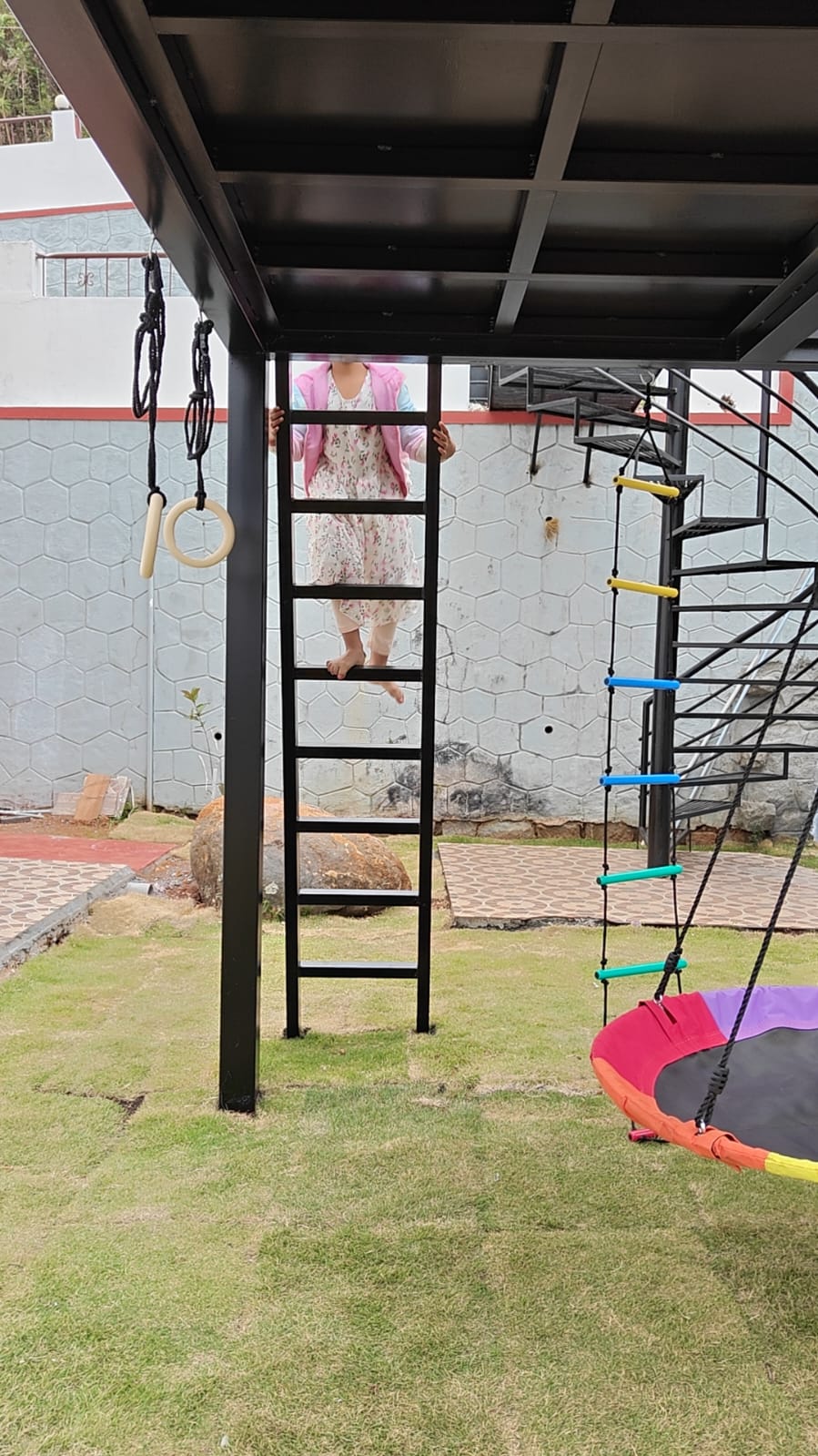 The swing in the kids' play area