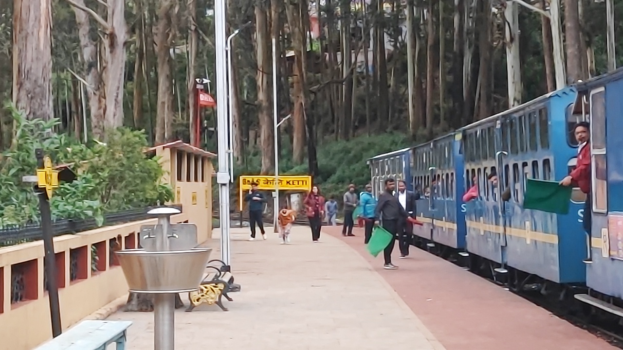 The Nilgiri Mountain Railway toy train on the climb up to Ooty